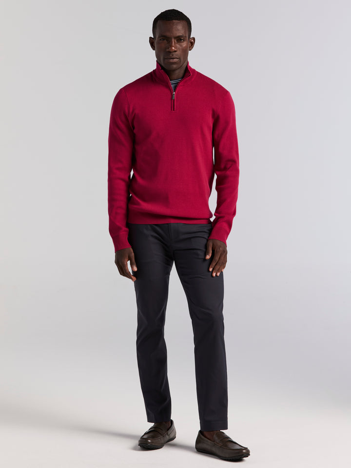 Tech Quarter Zip Sweater (Rumba Red) 