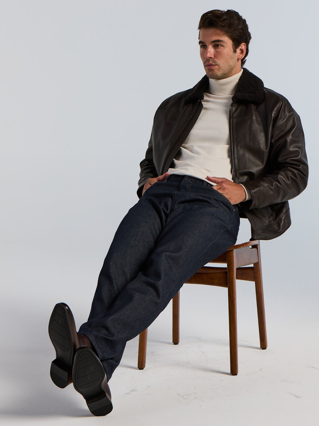 Solid Tech Turtleneck Sweater (Turtledove) 