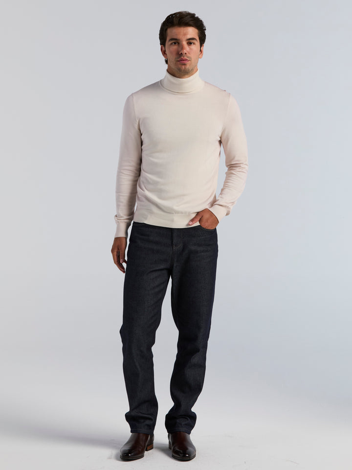 Solid Tech Turtleneck Sweater (Turtledove) 