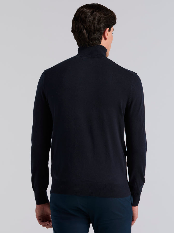 Solid Tech Turtleneck Sweater (Dark Sapphire) 