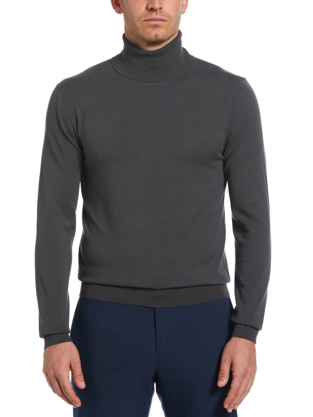 Solid Tech Turtleneck Sweater (Forged Iron) 