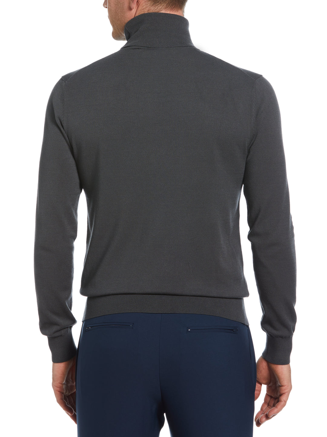 Solid Tech Turtleneck Sweater (Forged Iron) 