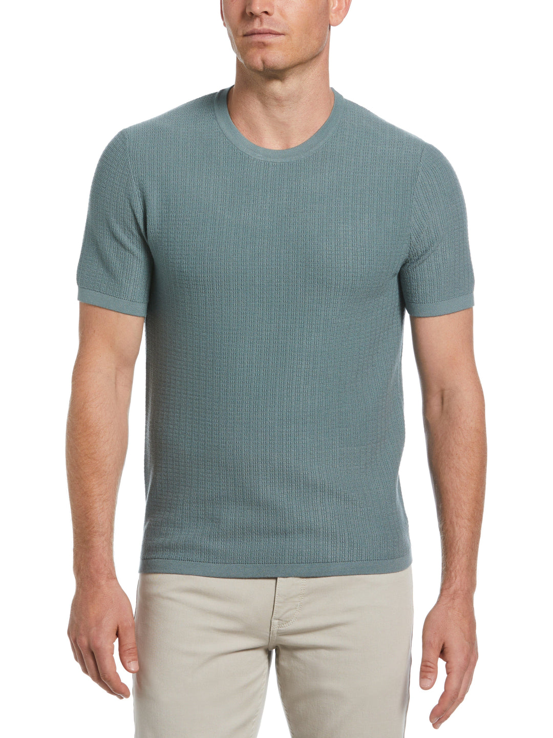 Rib Tech Crew Neck Sweater (Stormy Sea) 