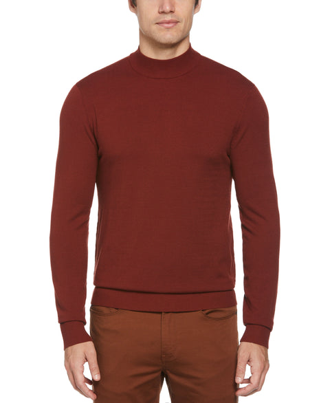 Tech Mock Neck Pullover Sweater (Fired Brick) 