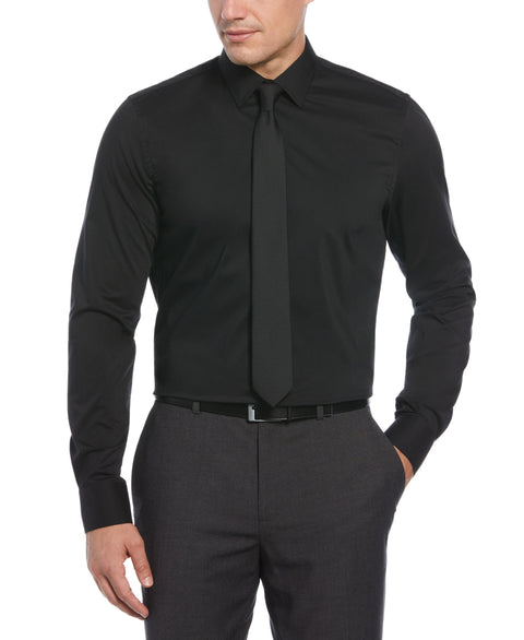 Tech Stretch Cotton Blend Dress Shirt (Black) 