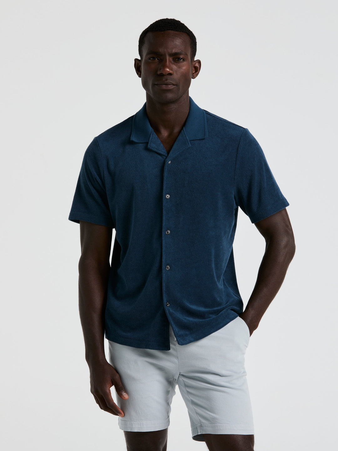 Terry Camp Collar Shirt (Blue Wing Teal) 