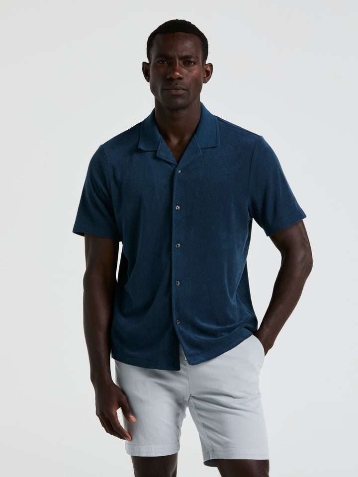 Terry Camp Collar Shirt (Blue Wing Teal) 