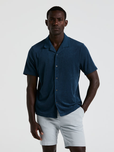 Terry Camp Collar Shirt (Blue Wing Teal) 