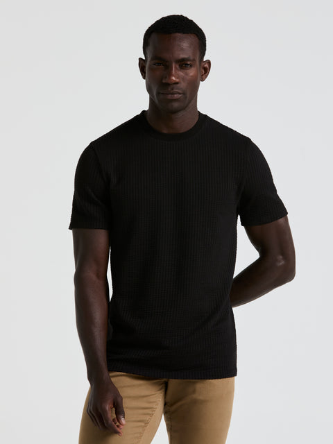 Textured Crew Tee (Black) 