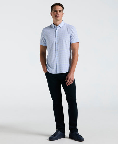Textured Dot Slim Fit Shirt (Kentucky Blue) 