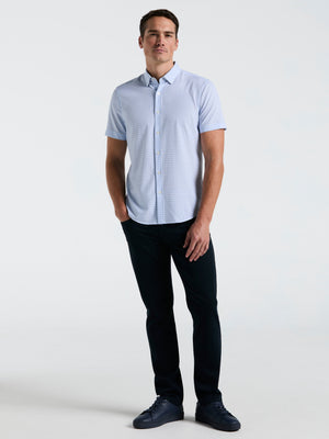 Textured Dot Slim Fit Shirt (Kentucky Blue) 