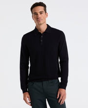 Long Sleeve Tech Polo Sweater (Dark Sapphire) 