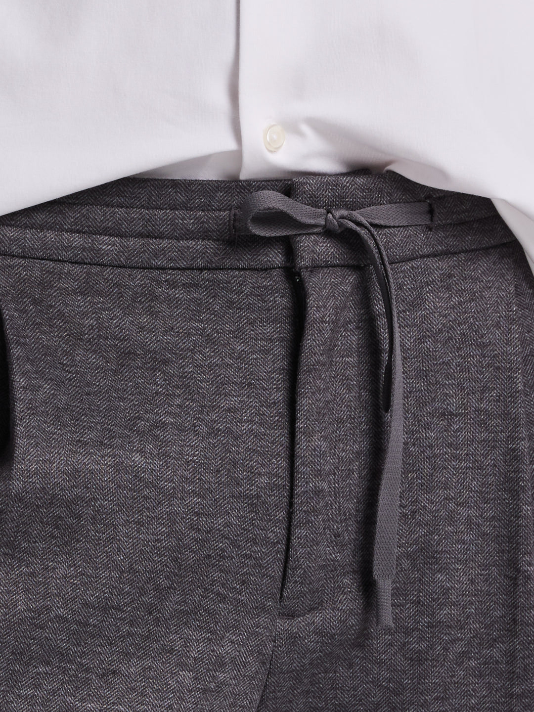 Textured Patterned Slim Tapered Pleated Pant (Magnet Htr) 