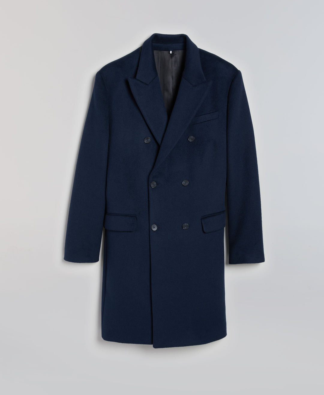 Textured Wool Double-Breasted Overcoat