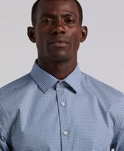 Tile Geo Print Cotton Shirt (True Navy) 