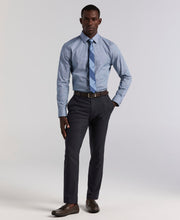 Tile Geo Print Cotton Shirt (True Navy) 