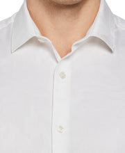Tonal Floral Print Jacquard Shirt  (Bright White) 