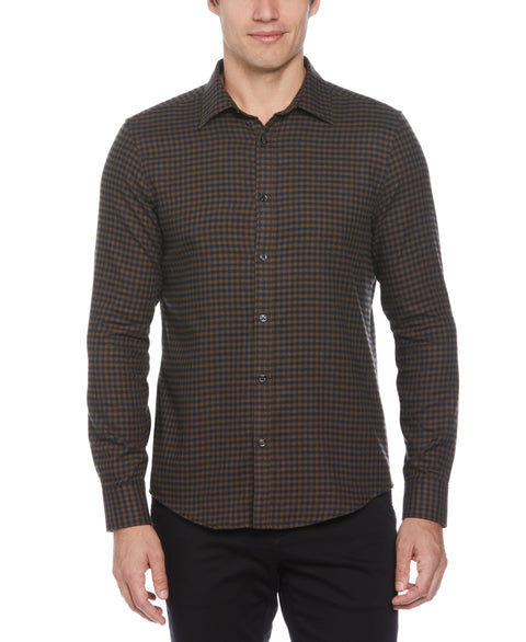 Tonal Gingham Flannel Shirt (Rain Drum) 