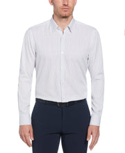 Total Stretch Bi-Color Pinstripe Shirt (Bright White) 