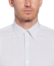 Total Stretch Bi-Color Pinstripe Shirt (Bright White) 