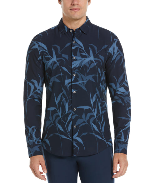 Total Stretch Floral Print Shirt (Dark Sapphire) 
