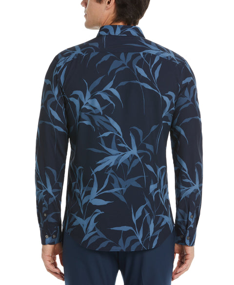 Total Stretch Floral Print Shirt (Dark Sapphire) 