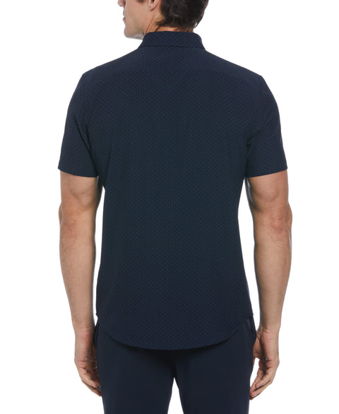 Total Stretch Circle Geo Print Shirt (Dark Sapphire) 