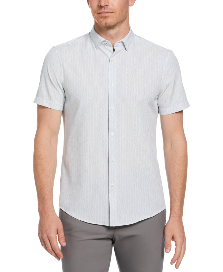 Total Stretch Geo Print Shirt (Almond Milk) 