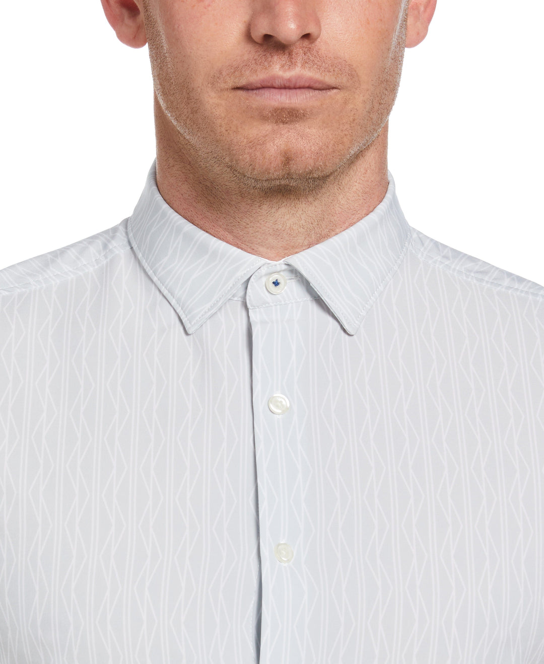 Total Stretch Geo Print Shirt (Almond Milk) 
