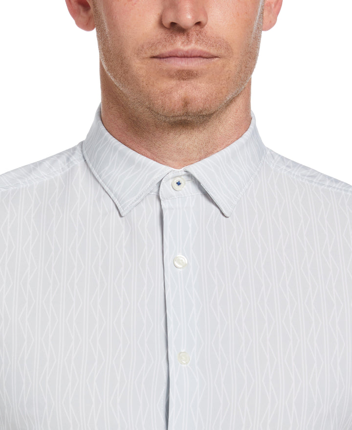 Total Stretch Geo Print Shirt (Almond Milk) 