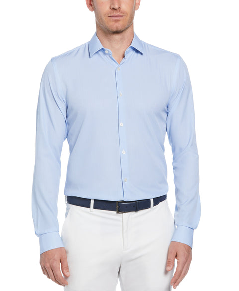 Total Stretch Micro Check Print Shirt (Lt. Blue) 