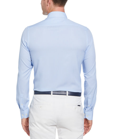 Total Stretch Micro Check Print Shirt (Lt. Blue) 
