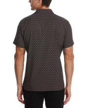 Total Stretch Micro Motif Print Shirt (Black) 