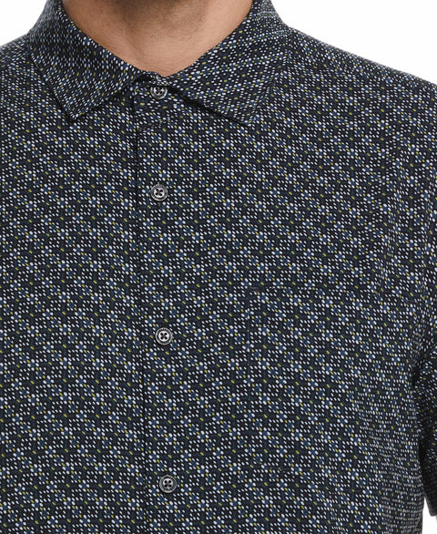 Total Stretch Micro Motif Print Shirt (Misted Yellow) 