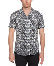 Total Stretch Mini Floral Print Shirt (Black) 