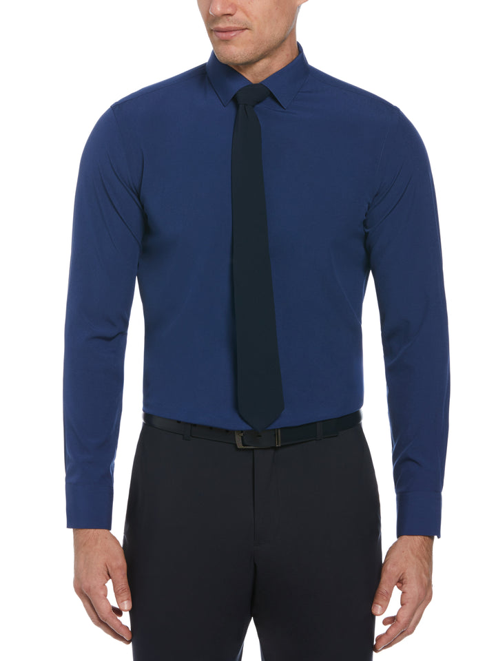 Slim Fit Total Stretch Performance Dress Shirt (Blue) 