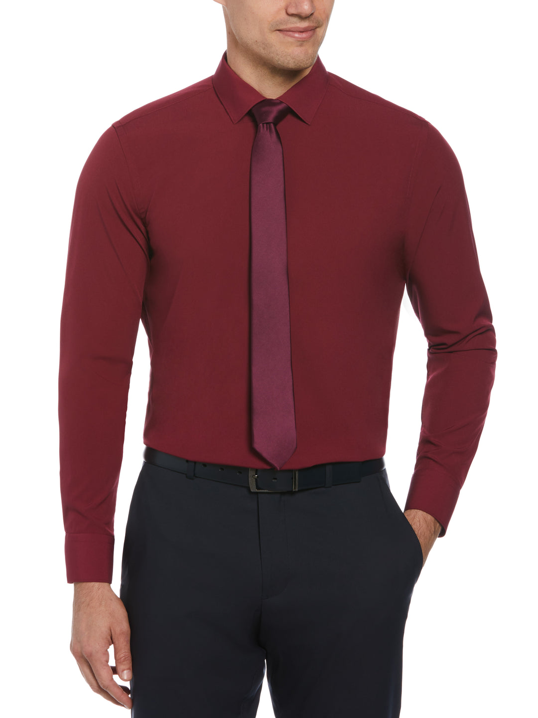 Total Stretch Modal Luxe Dress Shirt (Port) 
