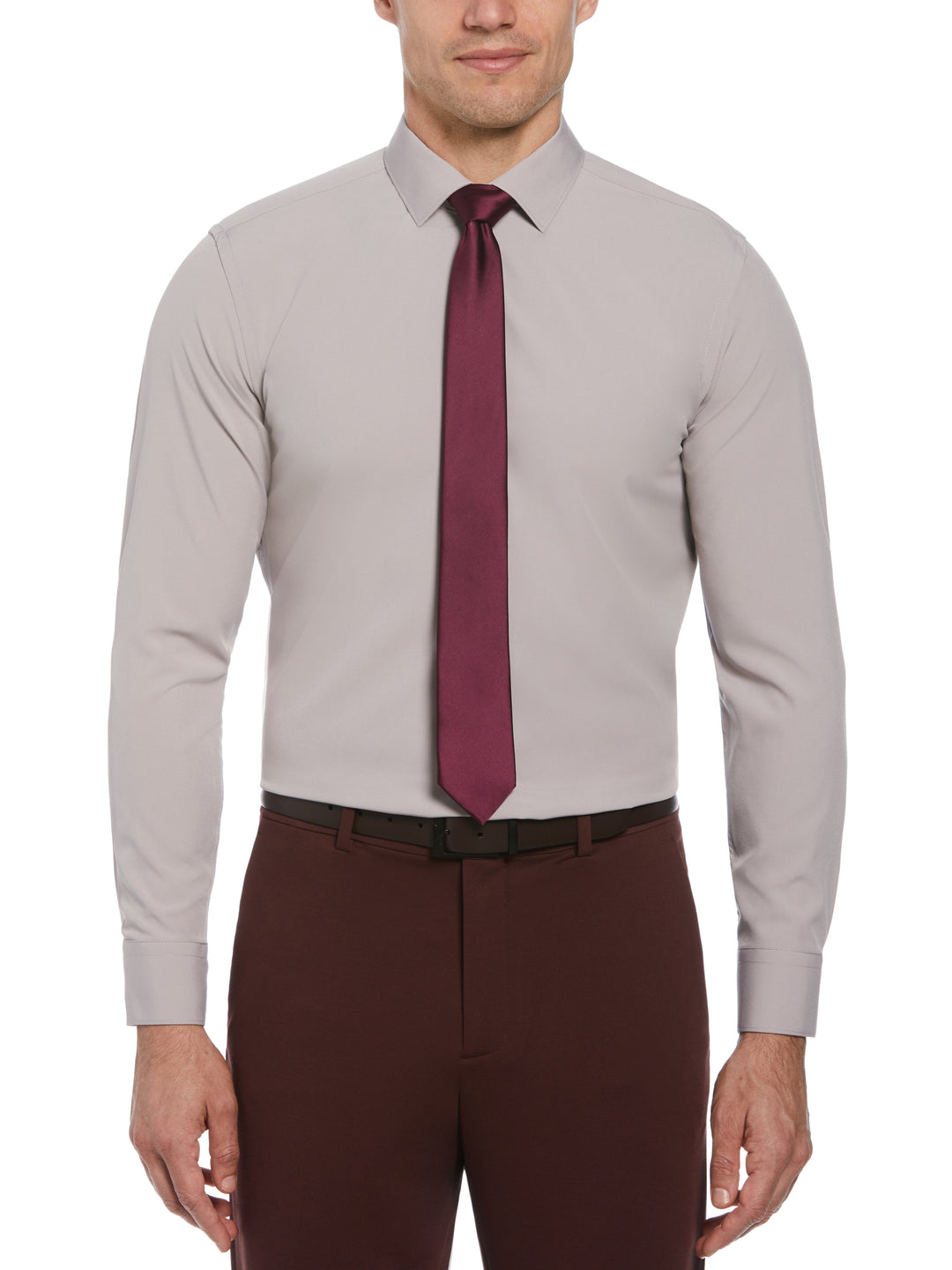 TAUPE TOTAL STRETCH MODALUX DRESS SHIRT (Taupe) 