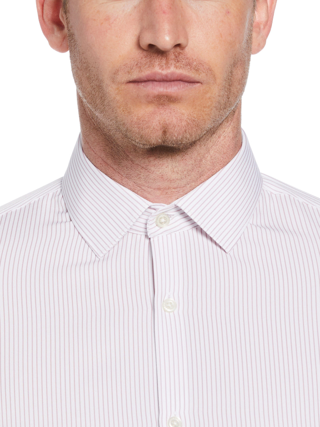 Total Stretch Pink Stripe Print Shirt (Pink) 