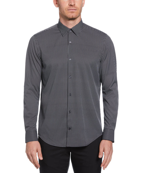 Total Stretch Pinstripe Shirt (Black) 