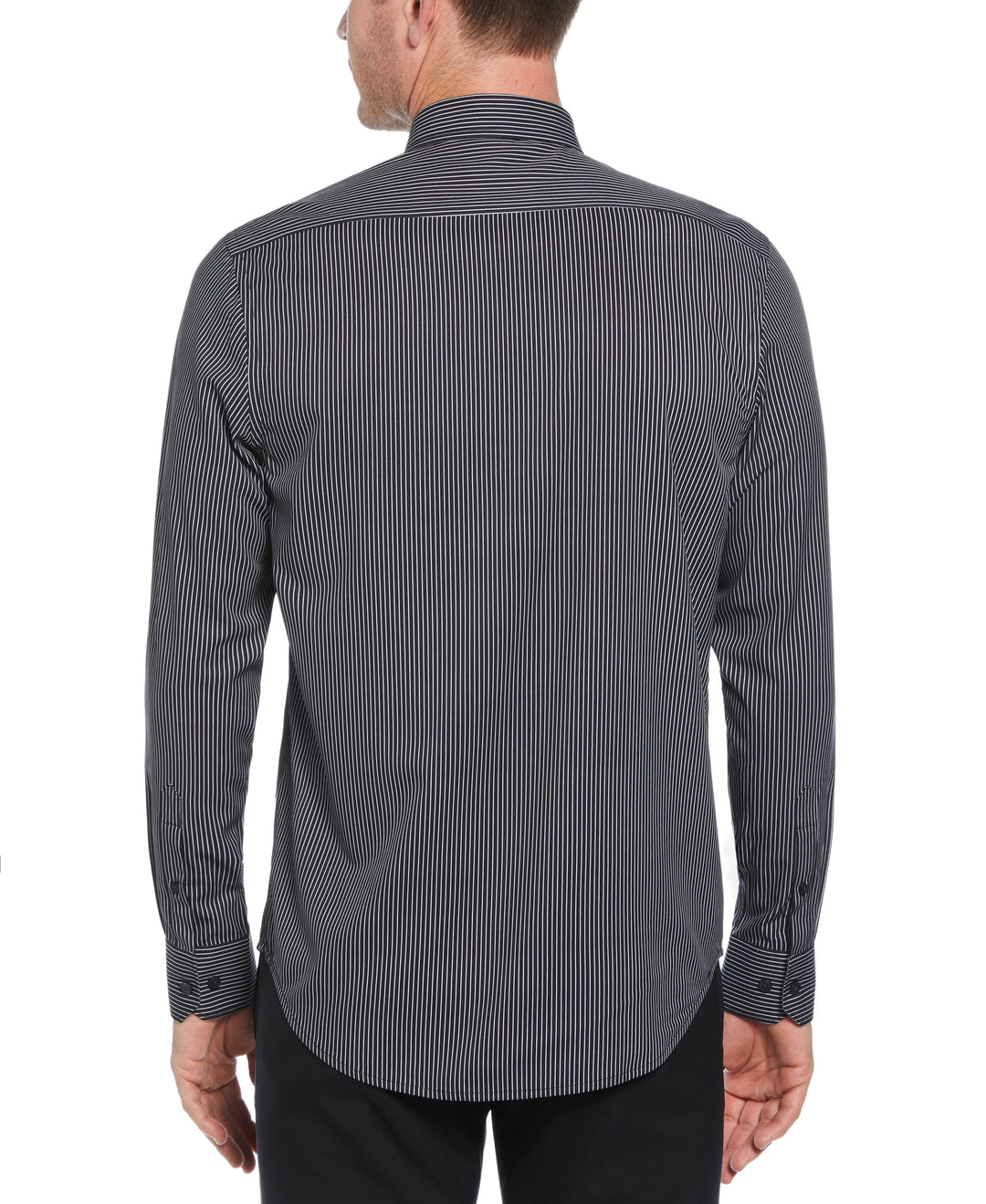 Total Stretch Pinstripe Shirt (Black) 