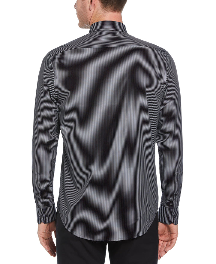 Total Stretch Pinstripe Shirt (Black) 