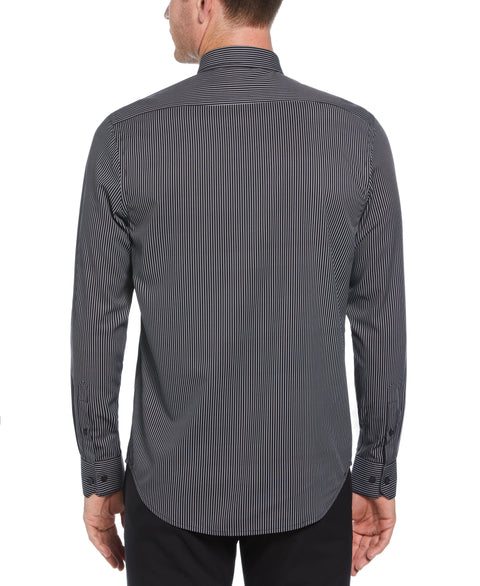 Total Stretch Pinstripe Shirt (Black) 