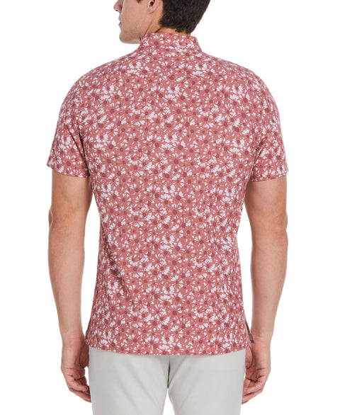 Ditsy Floral Print Stretch Shirt (Roan Rouge) 