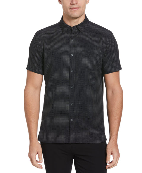 Total Stretch Slim Fit Dot Print Shirt (Abbey Stone) 