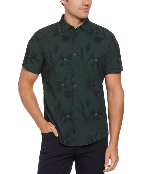 Slim Fit Floral Print Shirt (Rosin) 