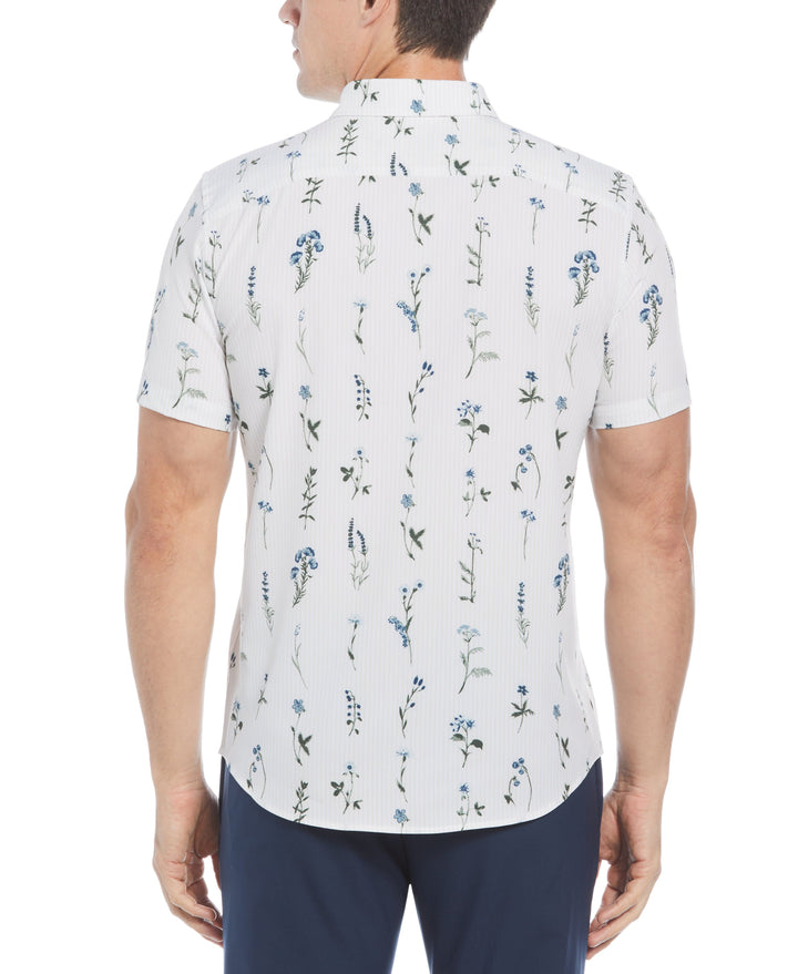 Slim Total Stretch Floral Print Shirt (White Pepper) 