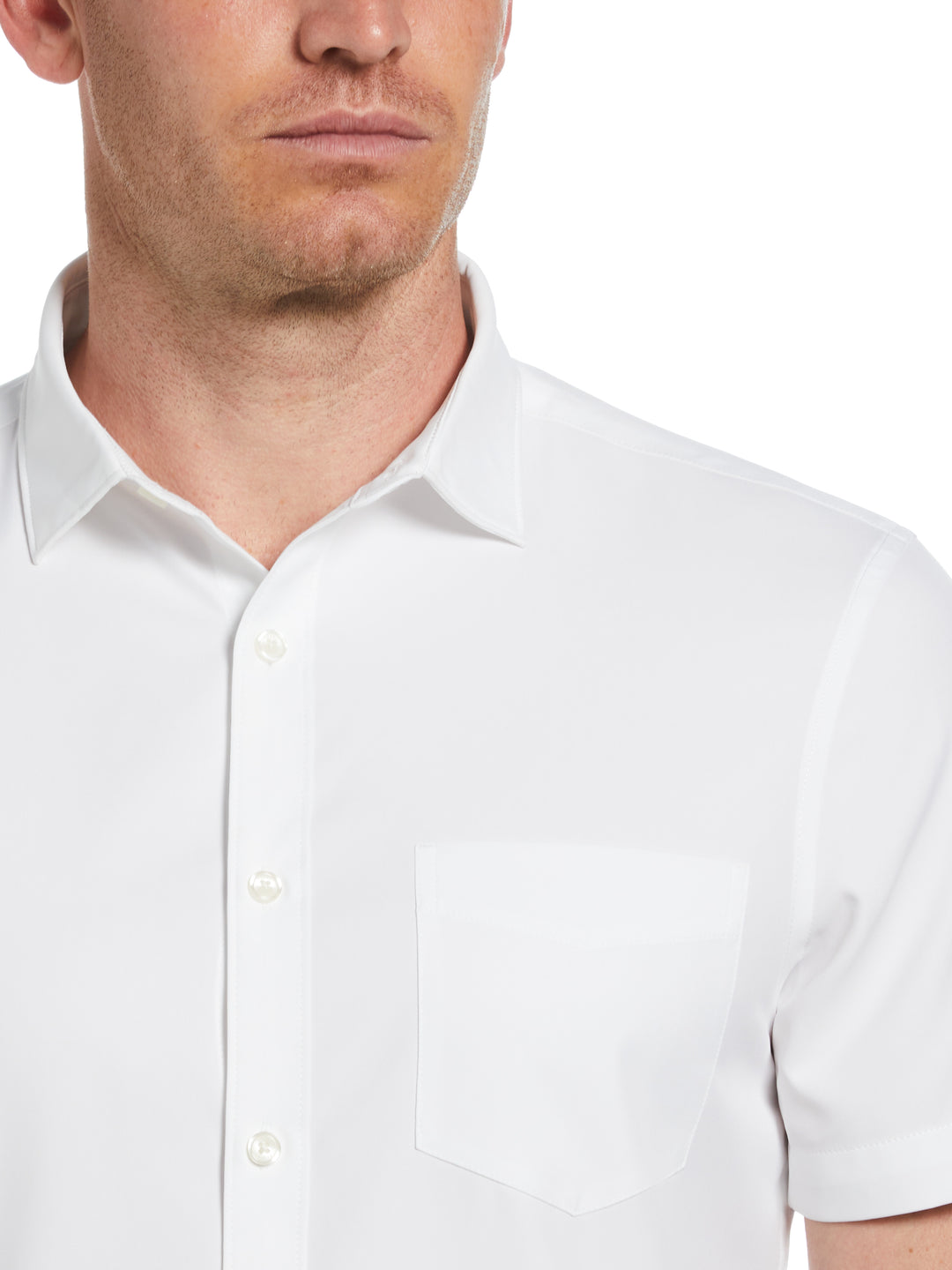 Total Stretch Slim Fit Solid Shirt (Bright White) 
