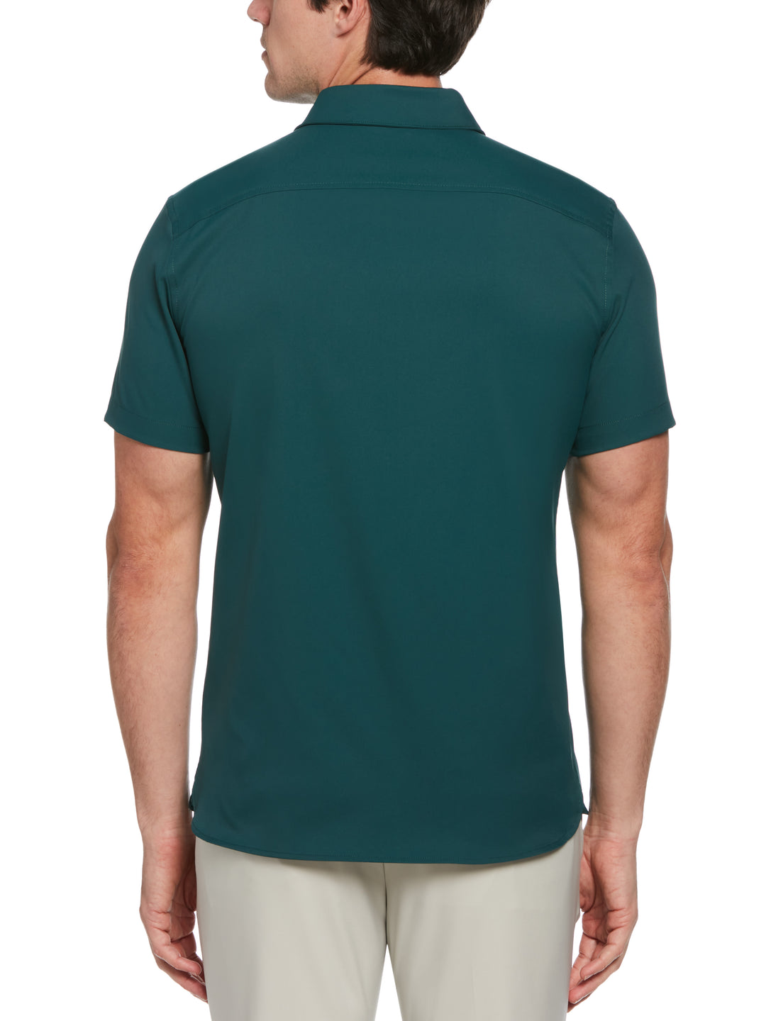 Total Stretch Slim Fit Solid Shirt (Sea Moss) 