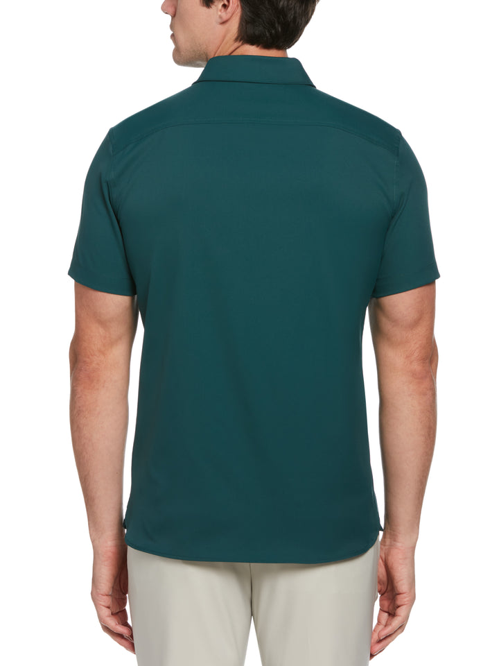 Total Stretch Slim Fit Solid Shirt (Sea Moss) 